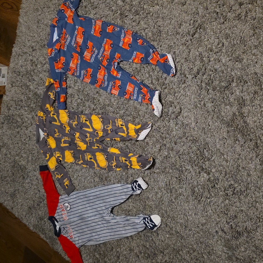 Kids Construction and Vehicle Print One Piece Set